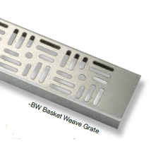 Stainless Steel with Basket Weave Grate