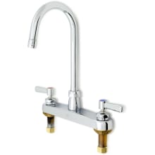2.2 GPM Vandal-Resistant Pressure Compensating Female Aerator Zurn Z871G4-XL-2F Aqua Spec Kitchen Sink Faucet with 8 Cast Spout and 4 Wrist Blade Handles
