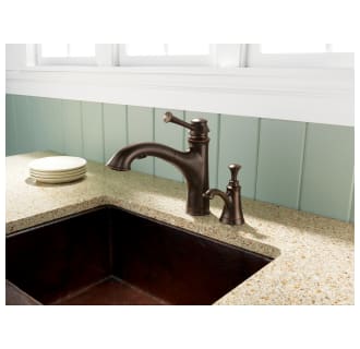 Installed Faucet with Soap Dispenser in Oil Rubbed Bronze
