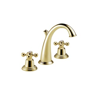 Brizo-6520LF-LHP-Faucet in Brilliance Brass with Cross Handles