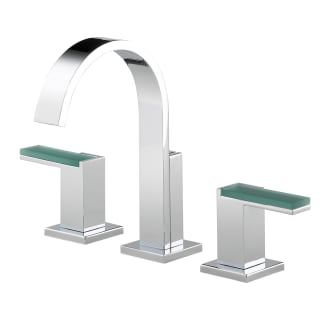 Brizo-65380LF-LHP-Faucet in Chrome with Green Glass Insert Lever Handles