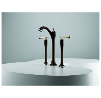 Brizo-65485LF-LHP-Installed Faucet in Cocoa Bronze/Polished Nickel