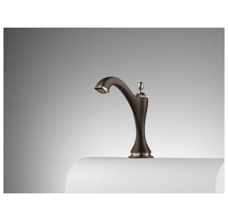 Brizo-65685LF-Installed Faucet in Cocoa Bronze/Polished Nickel