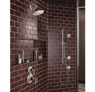 Brizo-88761-Installed Shower System View in Luxe Nickel/Matte Black