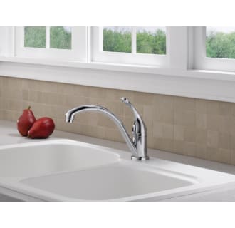 Delta-141-DST-Installed Faucet in Chrome