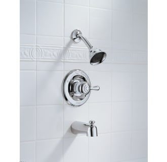Delta-14478-Installed Tub and Shower Trim in Chrome