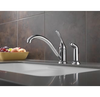 Delta-175-DST-Installed Faucet in Chrome