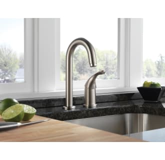 Delta-1903-DST-Installed Faucet in Brilliance Stainless