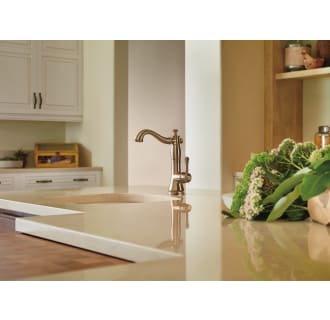 Delta-1997LF-Installed Faucet in Champagne Bronze