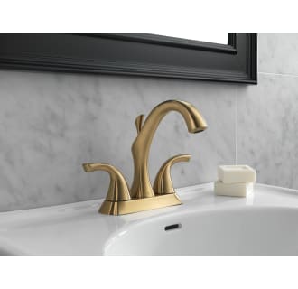 Delta-2592-MPU-DST-Installed Faucet in Champagne Bronze