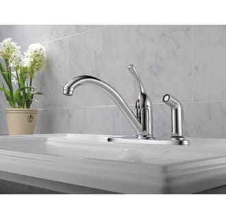 Delta-300-DST-Installed Faucet in Chrome