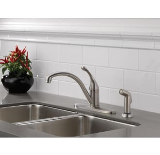Delta-440-WE-DST-Installed Faucet in Brilliance Stainless