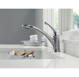 Delta-470-DST-Installed Faucet in Arctic Stainless