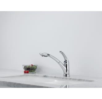 Delta-470-WE-DST-Installed Faucet in Chrome