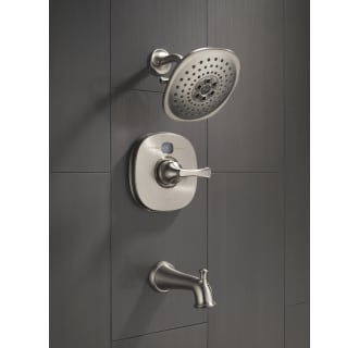Delta-52686-Installed Tub and Shower Trim in Brilliance Stainless