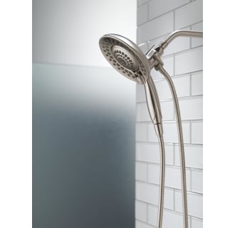 Delta-58469-PK-Installed In2ition Shower Head and Handshower in Brilliance Stainless