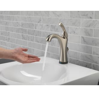 Delta-592T-DST-Running Faucet in Use in Brilliance Stainless