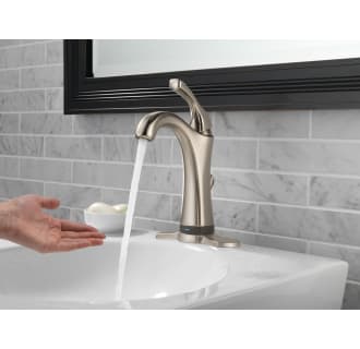 Delta-592T-DST-Running Faucet in Use in Brilliance Stainless