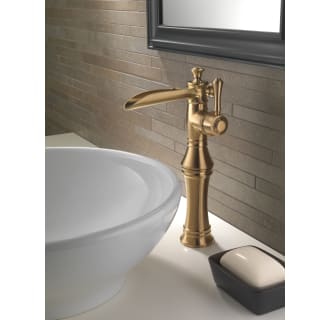 Delta-798LF-Installed Faucet in Champagne Bronze