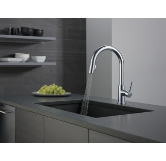 Delta-9159-DST-Running Faucet in Spray Mode in Arctic Stainless
