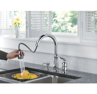 Delta-955-DST-Faucet in Use in Arctic Stainless
