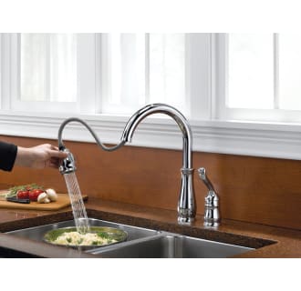 Delta-978-WE-DST-Installed Faucet in Use in Chrome