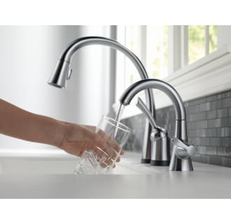 Delta-980T-DST-Faucet in Use in Arctic Stainless