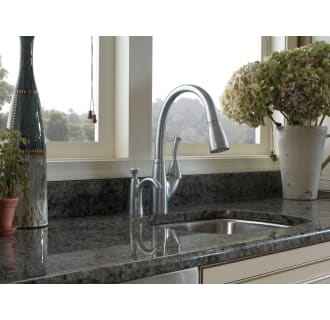 Delta-989-DST-Installed Faucet in Arctic Stainless