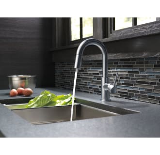 Delta-9959-DST-Running Faucet in Stream Mode in Arctic Stainless
