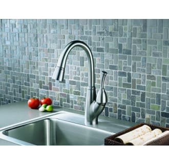 Delta-999-DST-Installed Faucet in Arctic Stainless