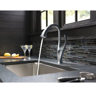 Delta-9992-DST-Running Faucet in Stream Mode in Arctic Stainless