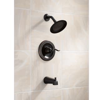 Delta-BT14496-Installed Shower Head and Tub Spout in Venetian Bronze
