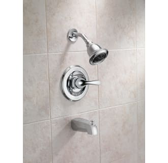 Delta-T13420-H2O-Installed Tub and Shower Trim in Chrome