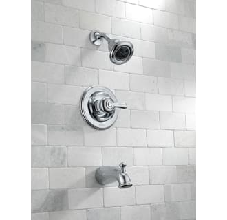 Delta-T14478-H2OLHP-Installed Tub and Shower Trim in Chrome