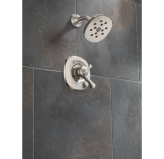 Delta-T17292-Installed Shower Trim in Brilliance Stainless