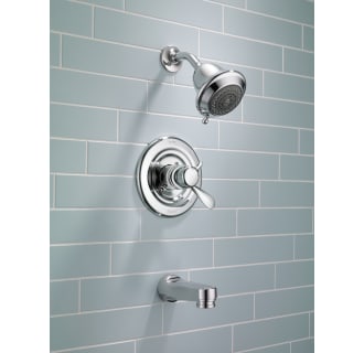 Delta-T17430-Installed Tub and Shower Trim in Chrome