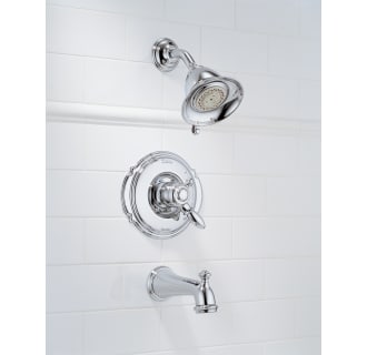 Delta-T17455-Installed Tub and Shower Trim in Chrome
