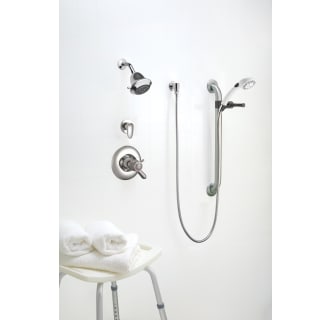 Delta-T17TH325-Installed Shower Trim in Chrome and White