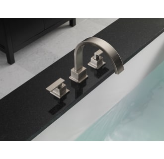 Delta-T2753-Installed Tub Filler in Brilliance Stainless