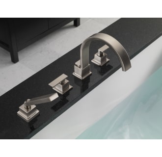 Delta-T4753-Installed Tub Filler in Brilliance Stainless