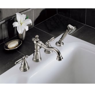 Delta-T4755-LHP-Installed Tub Filler in Brilliance Stainless