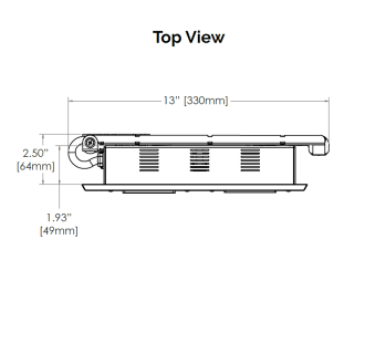 Blade Duo Top View Line Drawing