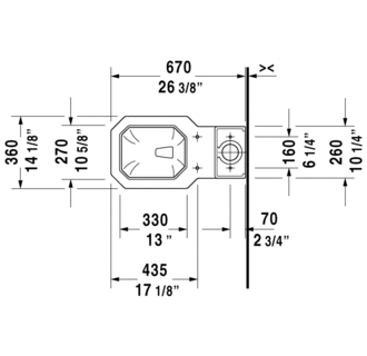 Duravit-213001TP-Technical Drawing