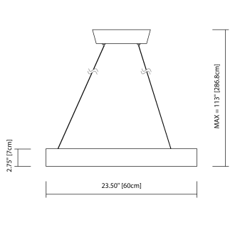 Elan-Fornello Large Pendant-Line Drawing