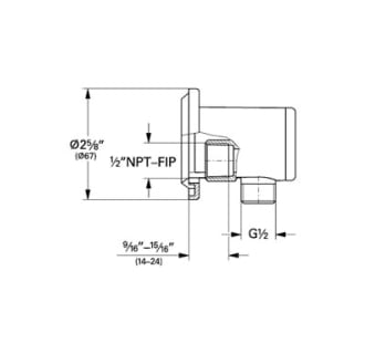Grohe-GSS-Europlus-CTH-07-Wall Supply Dimensional Drawing