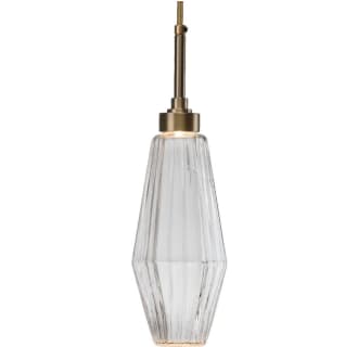 Optic Rib Clear Glass with Heritage Brass Finish
