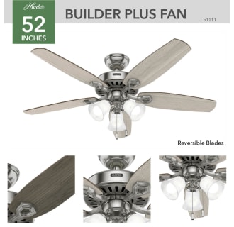 Hunter 51111 Builder Ceiling Fan Details