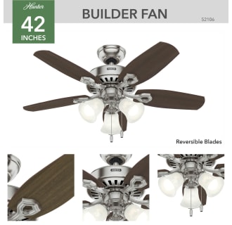 Hunter 52106 Builder Ceiling Fan Details