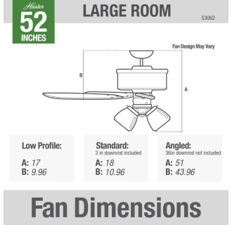 Hunter 53062 Studio Series Dimension Graphic