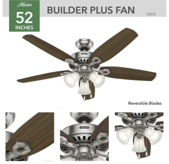 Hunter 53237 Builder Ceiling Fan Details